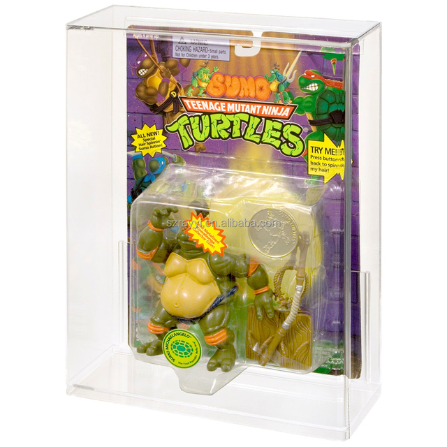 RAY YI UV Resistance Teenage Mutant Ninja Turtles TMNT Playmates 1988-93 Acrylic Display Case