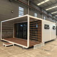 Maison préfabriquée de luxe en conteneur, insonorisée, design moderne, installation rapide pour glamping, resort, maison d'hôtes