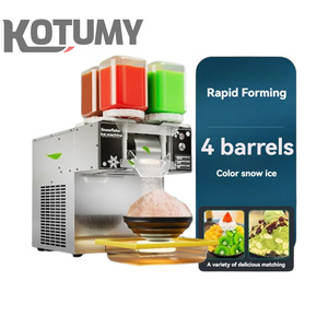 Thương mại làm mát không khí tuyết Ice Maker Máy Cạo Râu Hàn Quốc Bingsu máy bốn Thùng đầy màu sắc bông tuyết Ice cạo Maker - Product Image 5