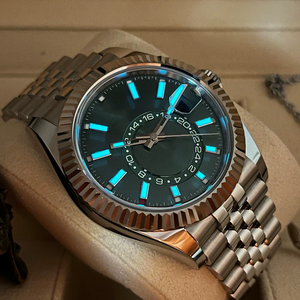 Cao Cấp Tự Động Vương Miện Cấp Sang Trọng Xem 42Mm Thượng Hải Cơ Khí Chất Lượng Cao Con Trỏ Quay Số Với Hai Thời Gian Khu - Product Image 3