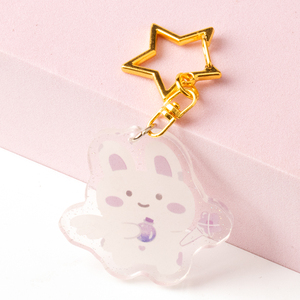 High Quality Customized Transparent Colored Acrylic Keychain Plastic Material Wholesale Price