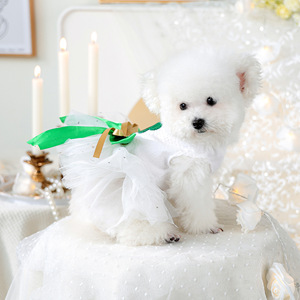 PETCIRCLE Ropa para Mascotas Primavera/Verano - Trajes para Perros y Gatos - Falda de Tul con Diseño de Trébol - Product Image 3