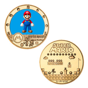 Envío Directo desde el Almacén, Moneda Conmemorativa de <span class=keywords><strong>Mario</strong></span> Bros de 40 mm, Insignia de Hierro Electrochapada, Regalo de Mercancía de Anime - Product Image 2