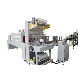 Automatic big capacity linear type shrink wrapping machine pe film wrap heat packaging plastic bottle packing