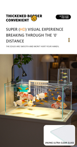 超白玻璃鱼缸<span class=keywords><strong>2026</strong></span>新款一体式过滤增氧系统小型生态景观金鱼缸 - Product Image 5