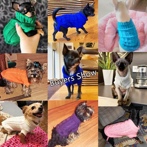 Ropa Abrigada para Mascotas Perros y Gatos Otoño Invierno Ropa para Perros Pequeños Abrigo para Cachorros y Gatos Chaqueta Suéter de Color Sólido para Perros - Product Image 5