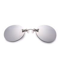 Lunettes de soleil à clip pour le nez, mode, femmes et hommes, lunettes de soleil rondes vintage mini, lunettes de soleil sans monture Hacker Empire Matrix