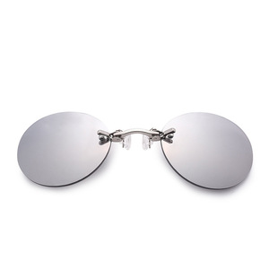 Gafas de <span class=keywords><strong>Sol</strong></span> de Clip para la Nariz, Estilo Vintage, Mini Redondas, para Hombre y Mujer, Estilo Hacker Empire Matrix, sin Montura - Product Image 3