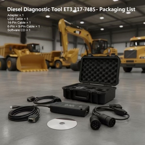 Adaptateur de communication CAT ET3 317-7485, outil de diagnostic 3, lecteur de codes de panne <span class=keywords><strong>ECU</strong></span>, équipement lourd adapté aux machines Caterpillar - Product Image 4