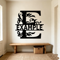 Lettres en métal personnalisées en spirale avec nom de famille, lettres 3D, police personnalisée, art mural pour la décoration de la véranda de la ferme