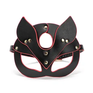 SM Games Female Leather Eye Mask Leather Harness Belt Face Harness Fetish Wear