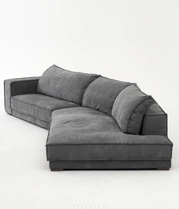 Juego de Sofás Seccionales Baxter <span class=keywords><strong>Budapest</strong></span> con Relleno de Plumas Suaves, Esponja de Alta Densidad y Tela para Sala de Estar - Product Image 4