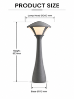 Lampe à bollard LED basse tension 12W DC24V, IP65 étanche, pour extérieur, jardin, allée, lit de fleurs
