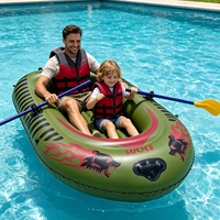 Kayak gonflable en PVC pour 2 personnes, canoë, bateau à rames, bateau pneumatique pour la pêche, la dérive, la plongée