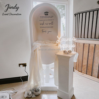 JINDY Cabine Téléphonique Métallique Élégante Style Ancien pour Photos et Livre d'Or Audio de Mariage