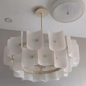 โคมไฟระย้าสไตล์มินิมอลแบบวาบิซาบิญี่ปุ่น สีครีมฝรั่งเศส หรูหรา สำหรับห้องนั่งเล่น/ห้องรับประทานอาหาร ห้องนอน - Product Image 2