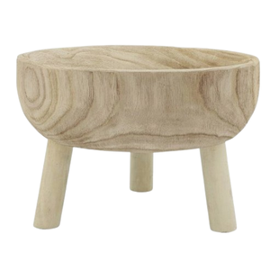 Ustensiles de cuisine de style moderne bols à pâte en bois fabriqués à la main pour la cuisine bol rond en bois de taille moyenne - Product Image 5