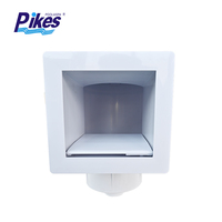 Écumeur de piscine Pikes P-0010C en ABS, 354x198x292mm, blanc, outils de nettoyage de piscine pour piscine hors sol
