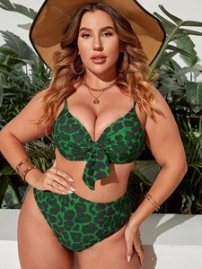 Nouveau <span class=keywords><strong>Maillot</strong></span> <span class=keywords><strong>de</strong></span> <span class=keywords><strong>Bain</strong></span> <span class=keywords><strong>Femme</strong></span> Imprimé Léopard avec Nœud – Bikini Grande Taille Tendance et Sexy Deux <span class=keywords><strong>Pièces</strong></span> 2026 - Product Image 4