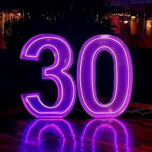 Insegna al Neon RGB Autoportante, Lettere Giganti in Metallo Personalizzate, Luci per Feste, Lettere al Neon con Supporto, Insegne Illuminate - Product Image 3