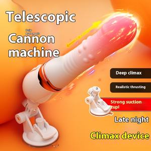 Brinquedo Sexual Automático Telescópico Recarregável à Prova d'Água de Baixo Ruído em Material de Silicone Vibrador Térmico com 10 Frequências para Masturbação - Product Image 5