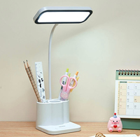 Lampe de bureau à LED avec porte-stylo, lampe de bureau rechargeable, lampe de bureau pour étudiants, lampe de bureau pour dortoir, lampe de chevet