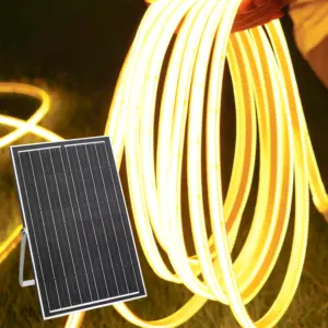 Waterproof Ip65 Outdoor Solar Strip Light With Solar Panel Led Strip Solar Light Neon Led Lights Flexible Soft Strip