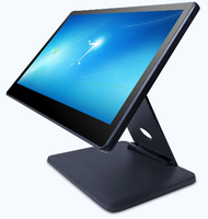 Caisse enregistreuse 15,6 pouces murale ou utilisable avec support de bureau Windows 10 Intel i5 4e génération 8+128 Go avec Wi-Fi et VGA