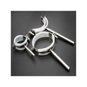 Pasokan pabrik Hirao Kan seng lapisan baja tahan karat OEM penjepit pipa ganda sadel metrik tugas berat - Product Image 1