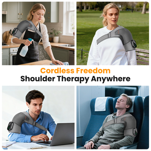 4 Vibrations motor Massage gürtel Schulter schmerz linderung Wickel Akku Elektrisch beheiztes Schulter massage gerät - Product Image 6