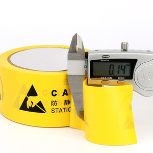 ALLESD Yellow ESD Anti-Static Warning <strong>Tape</strong> Chinese or English Identification <strong>Tape</strong> Protection Zone <strong>PVC</strong> Floor <strong>Tape</strong> - Product Image 5