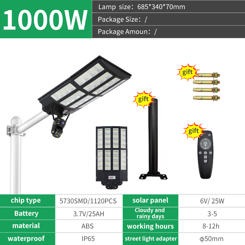 1000W / Installation 3-4m / avec caméras