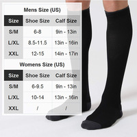Chaussettes de compression pour femmes et hommes, soutien de la circulation, 20-30 mmHg