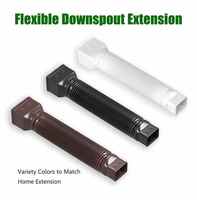 Paquet de 1 rallonge de descente de gouttière noire flexible extensible personnalisée