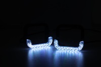 Luces Diurnas VAHID 5D Crystal Angel Eyes DRL I8-D25, Anillo Halo WRGB, Faros Delanteros Decorativos, Control por Aplicación, 6000K