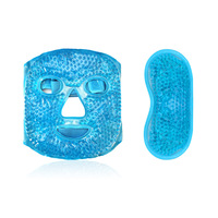 Masque oculaire en gel pour soulager la fatigue, avec billes de gel réutilisables, chaud et froid, pour la beauté des yeux