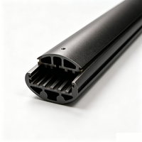 Profilé d'extrusion en aluminium sectionné, dissipateur thermique creux en aluminium, profilé d'extrusion anodisé noir, boîtier en aluminium semi-circulaire