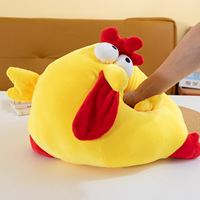 Peluche animale à grands yeux très populaire, poussin mignon au regard fixe, poupée de machine à griffes de dessin animé, rembourrée en coton PP, 31cm-50cm, cadeau en gros, coussin doux
