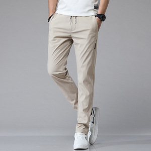 <span class=keywords><strong>กางเกง</strong></span>ลำลองผ้าไอซ์ซิลค์สำหรับผู้<span class=keywords><strong>ชาย</strong></span>, <span class=keywords><strong>กางเกง</strong></span>ลำลองสีพื้นทรงหลวมเวอร์ชัน<span class=keywords><strong>เกาหลี</strong></span>ใหม่ - Product Image 5