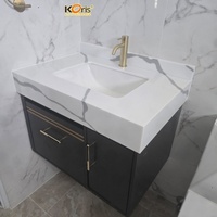 Plaque de surface solide en pierre artificielle acrylique blanche sur mesure pour lavabo