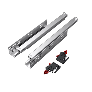Correderas Telescópicas Autohidráulicas de 2 Pliegues para Cajones, Extensión Completa, Ocultas, de Montaje Inferior, para Muebles de Cocina, Comedor y Dormitorio - Product Image 1