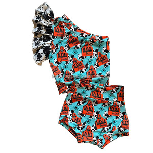 All'ingrosso manica a spalla sola top Bummies Set di <span class=keywords><strong>abbigliamento</strong></span> per bambine adolescenti Set <span class=keywords><strong>abbigliamento</strong></span> <span class=keywords><strong>estivo</strong></span> per bambino - Product Image 1