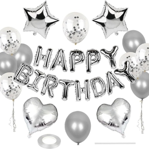Kit di Palloncini in Alluminio <span class=keywords><strong>KALOR</strong></span> Nero e Rosso per Compleanno, Palloncini a Forma di Lettere e Stelle da 16 Pollici Facili da Assemblare, Decorazioni per Feste di Compleanno - Product Image 2