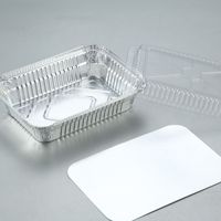 Contenants Jetables en Aluminium Sûrs pour Four, Barquette Alimentaire avec Couvercles pour Plats à Emporter