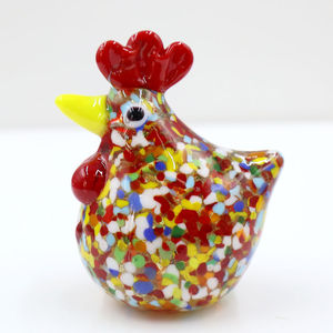 Grosir kustom berwarna tangan ditiup <span class=keywords><strong>Murano</strong></span> Lampwork kaca kerajinan miniatur Ayam Jantan Ayam figur Paskah dekorasi rumah - Product Image 4