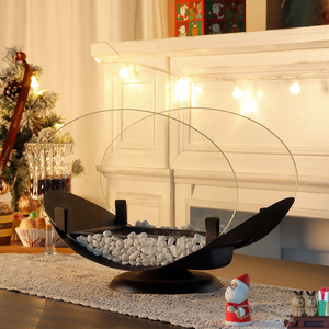 Insert de Cheminée <span class=keywords><strong>Bio</strong></span><span class=keywords><strong>éthanol</strong></span>ique de Table Ovale Moderne au Design Unique pour Décoration Intérieure, Dîners, Banquets et Fêtes de Noël - Product Image 2