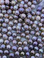 Perles d'eau douce naturelles en vrac Edwin, 13-15 mm, couleur rose-violet vibrante, presque rondes, pour la fabrication de bijoux, Edison