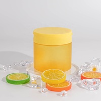 Récipient cosmétique populaire Pot à rabat jaune Pot de toner PP vide avec pince à épiler et tampon de coton 200 ml 250 ml 300ml 350ml 400ml