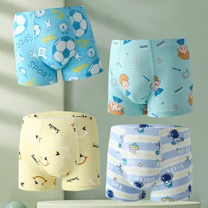 Children's Breathable Cotton Underwear Shorts Boys Panties With Cartoon Design Kids' Comfortable Underpants