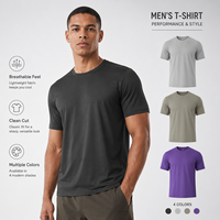 T-shirts de sport respirants pour hommes à séchage rapide, extensibles, pour l'entraînement, la gym, la course, personnalisables, taille US, manches courtes